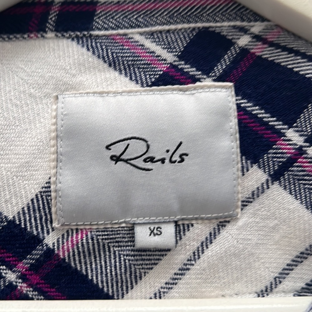 Rails Button Down Checkered Shirt - image 2